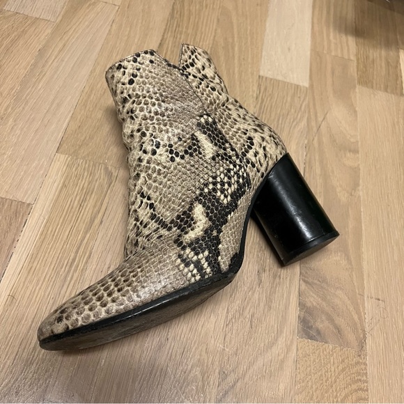 Maje Embossed Python Booties - Picture 3 of 8